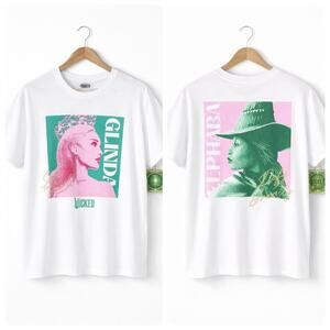 Wicked Glinda Graphic T-Shirt Women’s Size L White NWT Broadway